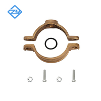 Commercial Heavy Duty Bronze Saddle Cast Clamps and Pipe Fastener Bolts