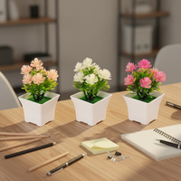 Décoration de table d'intérieur, mini plantes artificielles, mini fleurs artificielles en pot, plantes de bureau avec pots pour la maison et le bureau