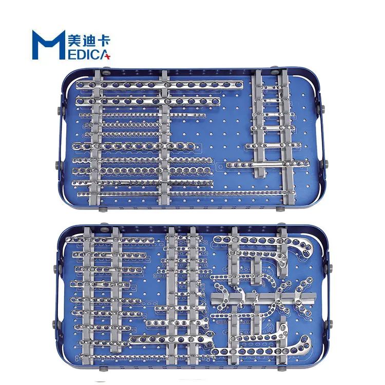 Veterinary Orthopedic Stainless Steel Plate Instrument Kit For Trauma Surgery