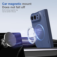 Étui de téléphone pliable magnétique pour iPhone Duo avec protection d'écran en verre trempé intégrée, antichoc, protection intégrale