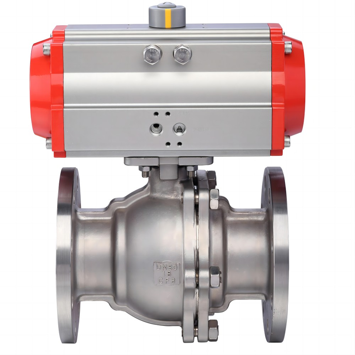 Hot Selling  Stainless Steel Control Tri Clamp 3pcs/2pcs Falange 3 Way Ball Valve Pneumatic Valve With Aluminium Actuator