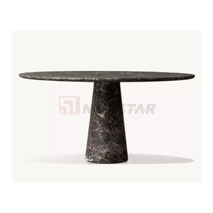 Modern Fashion Hot Sale Natural Stone Travertine <strong>Dining</strong> <strong>Tables</strong> Custom Kitchen Desk Luxury Home Yellow Marble <strong>Dining</strong> <strong>Table</strong> - Product Image 2