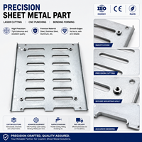 Pièces en tôle galvanisée sur mesure, découpe au laser, poinçonnage CNC, pliage, plaque de montage en acier