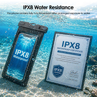 Étui de téléphone étanche tactile réactif IPX8 universel haute définition, sac étanche, étui de protection pour iPhone