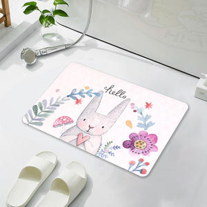 แผ่นรองอาบน้ำดินไดอะตอมเมียร์แบบนุ่ม รูปทรงสี่เหลี่ยมผืนผ้า ลายการ์ตูน ซึมซับน้ำได้ดี กันลื่น แห้งเร็ว สำหรับห้องน้ำ - Product Image 2