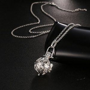 Último diseño aromaterapia corona bola hueco medallón collar aceite esencial difusor Collar para Perfume aceite esencial - Product Image 4