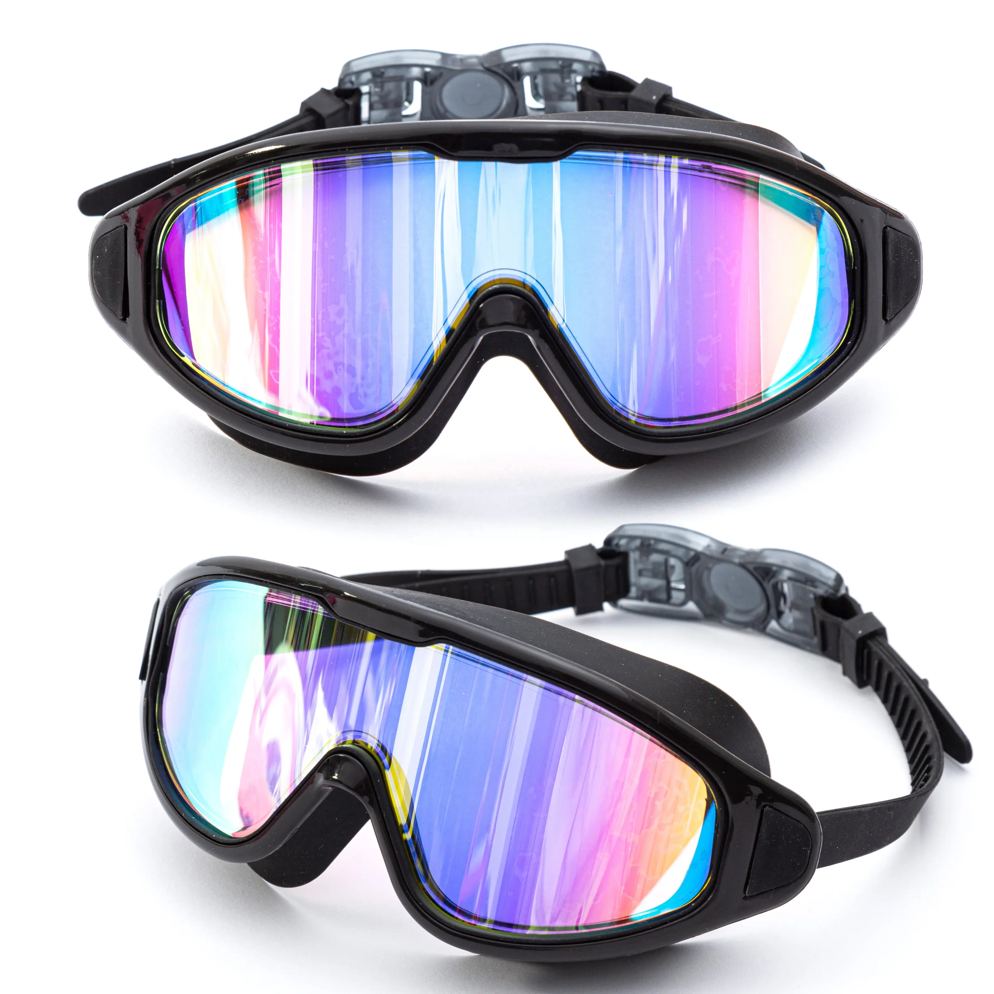 새로운 도착 안티-안개 UV 보호 실리콘 수영 고글 큰 프레임 넓은 명확한 비전 수영 안경