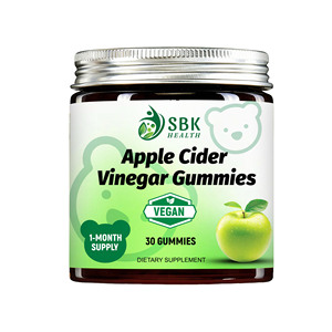 Gummies au vinaigre de cidre de pomme avec étiquette personnalisée, glucides totaux, sucres totaux, favorisent une perte de poids saine, vitamine B6 - Product Image 1