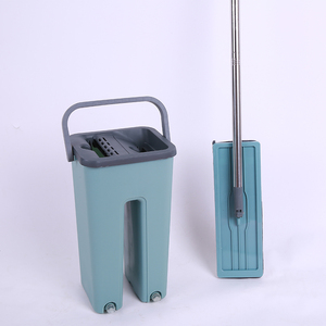 LC Professional Mini <strong>Mop</strong> Bucket Set 2 <strong>Microfibre</strong> <strong>Mop</strong> Heads Stainless Steel Pole 80%-90% Dehydration Rate Automatic Wringing - Product Image 4