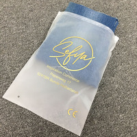 D2W personnalisé biodégradable mat givré zip-lock emballage en plastique refermable poly sac à fermeture éclair avec logo pour vêtement