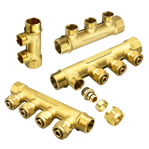 Collettore in ottone Tubomart colore 2-6 modi collettore acqua 36mm 50mm tubo sotto il <span class=keywords><strong>pavimento</strong></span> collettore di acqua in ottone per la casa <span class=keywords><strong>riscaldamento</strong></span> <span class=keywords><strong>a</strong></span> <span class=keywords><strong>pavimento</strong></span> - Product Image 2