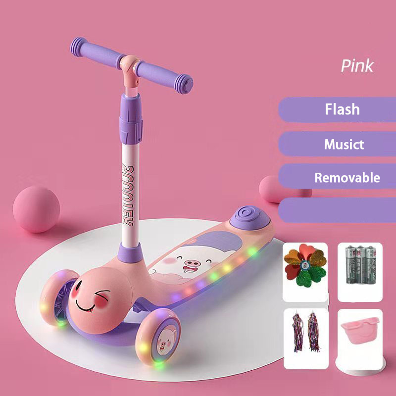 Kids 3 Wheel Scooty With Lights And Music - Hsu 6 Kids 3 Wheel Scooty With Lights And Music - Hsu