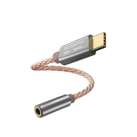 Adaptateur audio HiFi Type-C vers 3,5 mm, convertisseur DAC numérique sans perte en cuivre monocristallin, avec contrôle filaire des appels pour téléphones