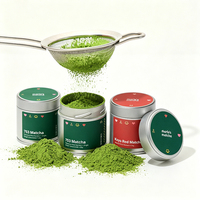 Boîte en étain écologique de qualité alimentaire avec couvercle à vis 30g 40g 50g pour matcha, café, protéines en poudre, logo personnalisé, OEM, ODM, échantillon gratuit