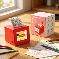Tragbarer Q15 AI-Sprach-Thermodrucker, Taschenformat, Tintenlos, Mini-Aufkleberdrucker mit Sprach-zu-Bild-Funktion für Kinderstudium