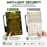 Billets de loterie à gratter personnalisés en gros, emballage en rouleau, règles de jeu gagnant, échantillon DIY, cartes-cadeaux promotionnelles
