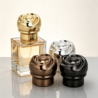 Capsules de parfum en métal personnalisées de luxe, capsules de parfum en métal personnalisables, couvercles de parfum en alliage personnalisés de qualité supérieure