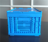 Caisse pliable en plastique PP creux recyclable et pratique, empilable facilement, design perforé pour le stockage logistique
