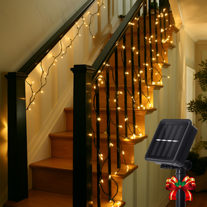 Aigostar 100 LED natale luci della tenda per esterni 3M + 5M * 0.4M 8 modalità di illuminazione decorativa - Product Image 1