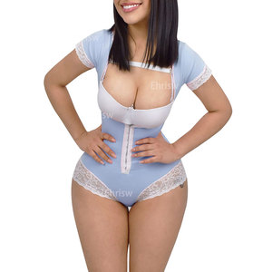 Corps Premium <span class=keywords><strong>Manga</strong></span> Court Fajas Colombianas Taille Formateur Femmes Sablier Ceinture Taille Cincher Corset Perte De Poids Minceur Corps - Product Image 5