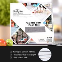 CIYUN 32 Stück Selbstklebende PVC-Bodenfliesen 30x30cm 1MM Dick Zementgrau Abwaschbar für Küche Bad Hotel