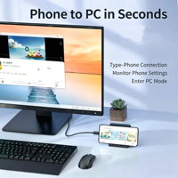 Type-C to DP Adapter Cable 4K 60Hz Mobile Phone Laptop to Large Screen Monitor HD Screen Casting Cable 1.8M