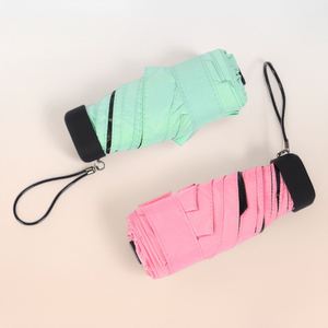 Mini Pocket Modern Manual Travel <b>Umbrella</b> Custom Logo Branded 5 Fold Wholesale High Quality Portable <b>Foldable</b> UV Protection - Product Image 5