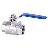 Vanne à boisseau sphérique filetée en acier inoxydable deux pièces DN15-DN50, régulateur de pression d'eau manuel OEM 16/25MPa, garantie 1 an