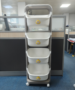 Самый продаваемый 4-уровневый пластиковый стеллаж из полипропилена со съемными корзинами для игрушек для детей - Product Image 4