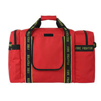 Sac de transport pour équipement de pompier en polyester ignifuge de couleur rouge