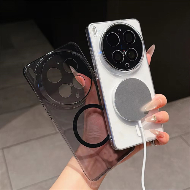 Simple Transparent Hard PC Wireless Charging Magnetic Phone Case for Vivo X300 X200 Pro Ultrra X300S Shockproof Back Cover