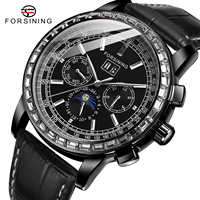 Forsinreloj-montre-bracelet de luxe pour hommes et femmes, horloge personnalisée, mécanique et automatique, à la mode, avec mouvement Date et Phase lunaire
