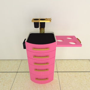 Nuevo Carrito de Belleza Moderno y Lujoso de Piel Sintética para Salón, con 4 Ruedas y Rotación de 360 Grados - Product Image 5