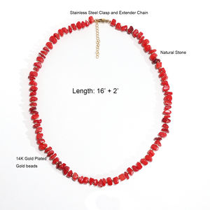 قلادة خانقة يدوية الصنع كلاسيكية مطلية بالذهب بوهيمية غير منتظمة من الأحجار الطبيعية للنساء هدية خطوبة - Product Image 6