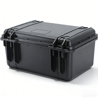 UWORTHY U-P3718 Valise en plastique rigide PP de 16 pouces, étanche IP67, pour le stockage d'outils, support OEM, noir