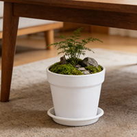 Pot Bunga PP Desain Minimalis dengan Lubang Drainase - Ringan dan Tahan Korosi untuk Penggunaan di Rumah, Taman, atau Meja (Kapasitas 0.47L)