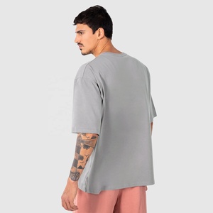 เสื้อยืดฮิปฮอปผู้ชาย Heavyweight 220 GSM ระบายอากาศได้ดี ทรงโอเวอร์ไซส์ คุณภาพสูง เสื้อยืดเปล่าแบบสั่งทำได้ ขายส่ง เสื้อยืดไซส์ใหญ่พิเศษ - Product Image 2