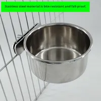 Mangeoire automatique pour perroquet en acier inoxydable, bol suspendu pour cage à oiseaux, fournitures pour oiseaux, mangeoire à oiseaux de haute qualité