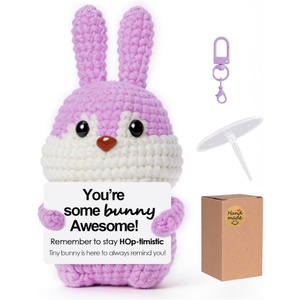 ของขวัญกระต่ายถักไหมพรมแฮนด์เมด ตกแต่งโต๊ะทำงาน สร้างแรงบันดาลใจ ให้กำลังใจ แสดงความรัก สำหรับลูกสาว ลูกชาย เพื่อน - Product Image 1