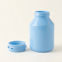 Flacon de complément alimentaire en plastique PET mat de qualité supérieure avec bouchon à clapet pour vitamines et capsules