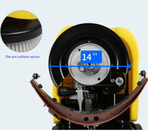 Nuova Lavasciuga Industriale Portatile Mini Elettrica 220V 550W con Tramoggia da 12 Piedi Cubi e Larghezza di Pulizia di 20 Pollici per Lucidatura Compatta - Product Image 6