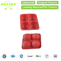Moule de cuisson en silicone alimentaire 4 cavités, antiadhésif, pour gâteaux, desserts et snacks, compatible four et lave-vaisselle, vente en gros Refine Factory