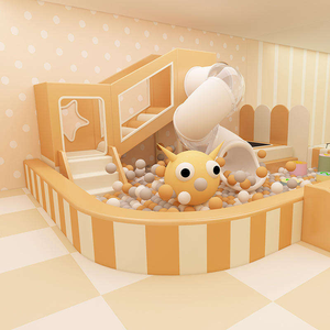 Equipo de patio interior para niños para uso comercial Tobogán de juego suave con escalada y piscina de bolas para centro comercial y escuela - Product Image 2