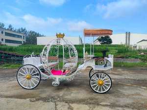 Chariot de Mariage Style Citrouille, Chariot de Mariée Blanc, Chariot de Princesse Cendrillon, Style Personnalisable - Product Image 6