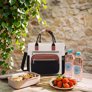 Sac isotherme pour le déjeuner avec poignée et bandoulière, grande capacité, étanche, isolation PEVA, pour pique-nique en plein air, camping quotidien, stockage alimentaire - Product Image 6