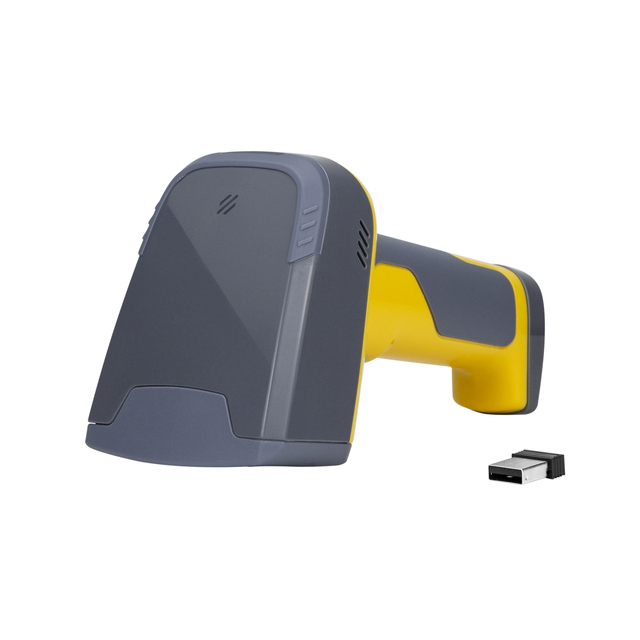 Long Range 2D Wireless Barcode Scanner 2.4G Cordless QR Code Reader 100 Meters Transmission Distance Outdoor USB Interface Stock
