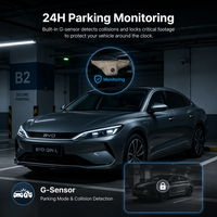 Caméra embarquée BYD Qin L 2024 4K WiFi, enregistreur de conduite caché beige 2K, caméra vidéo avec vision nocturne, contrôle par application