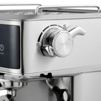 Machine à café expresso au design moderne + vapeur 20Bar Système de pompe ULKA Boîtier en acier inoxydable pour la durabilité