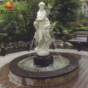 Lobby extérieur <span class=keywords><strong>moderne</strong></span> <span class=keywords><strong>d</strong></span>écoration marbre pierre grande <span class=keywords><strong>fontaine</strong></span> <span class=keywords><strong>d</strong></span>'eau dansante avec nue dame ange fille Statue grande cascade - Product Image 4