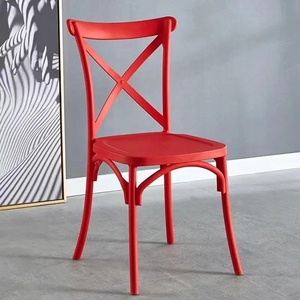 Medieval Style Restaurant Pub <b>Chair</b> Cross Back Colorful Plastic <b>Dining</b> Room Furniture <b>Chairs</b> - Product Image 5